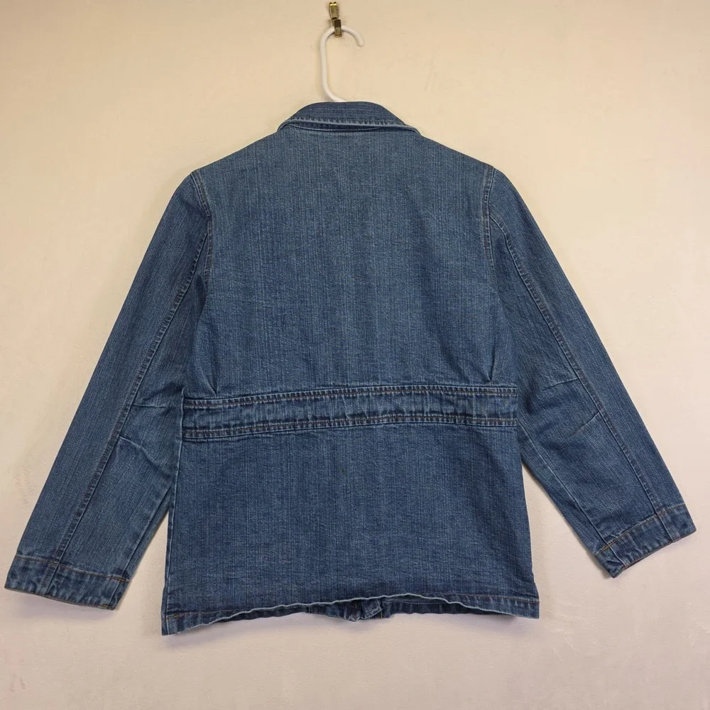 GAP‎ Denim Jacket Girls XL 12 Blue Y2K Preppy Classic School Minimalist Academia